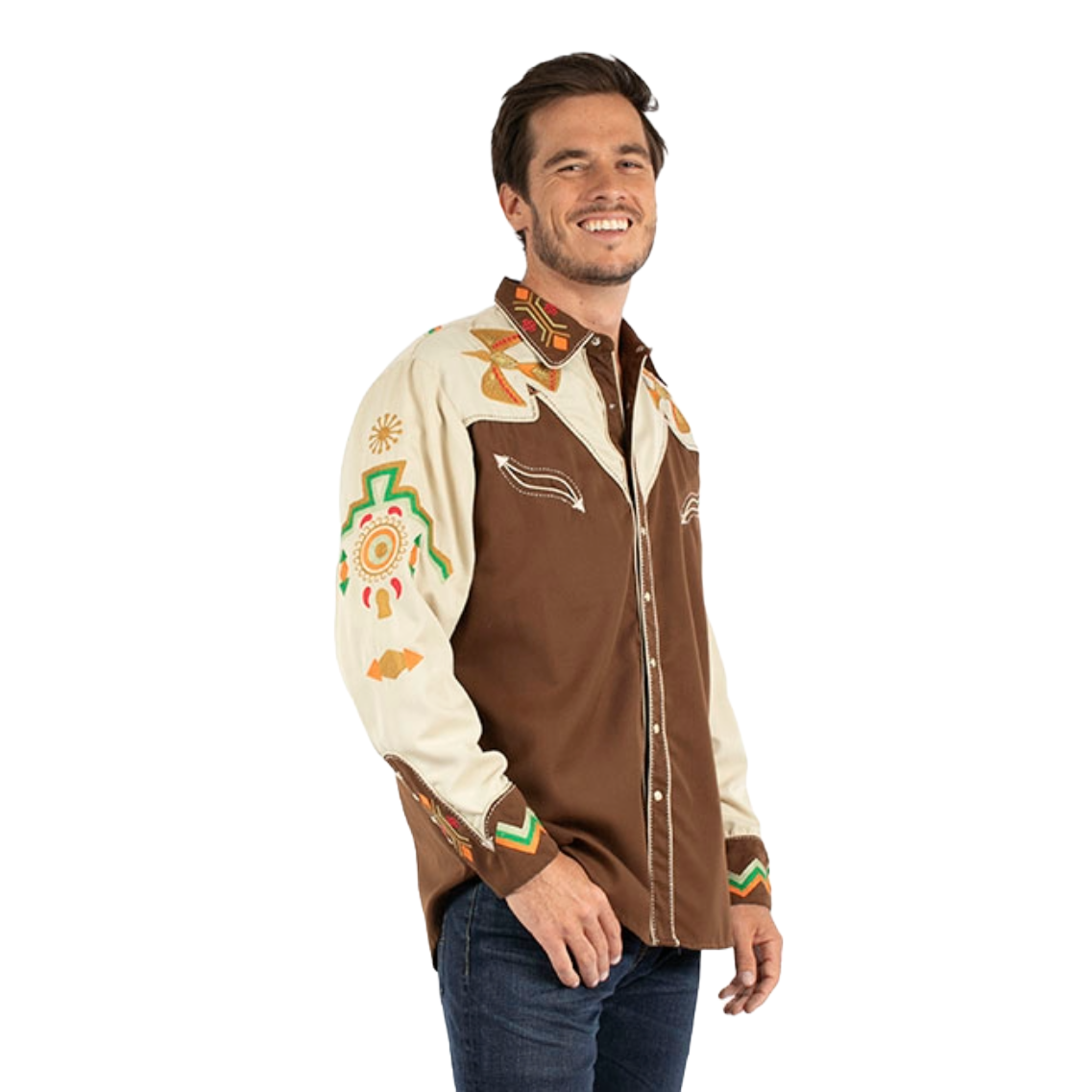 Scully Men's Western Phoenix Brown Snap Shirt P-734-BRN