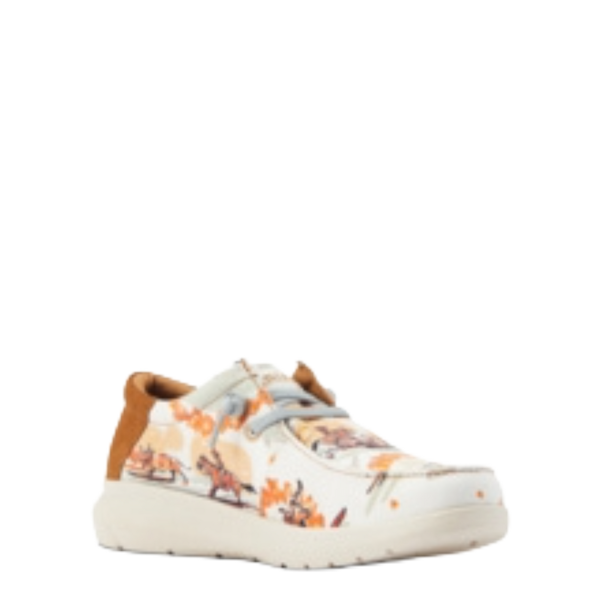 Ariat Men\'s Hilo Aloha Surfing Longhorn Print White Shoes 10D 10044512 Men main image 2