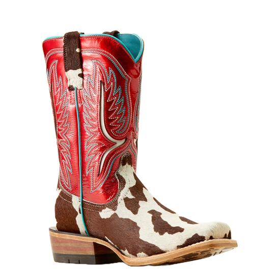 Ariat Ladies Futurity Colt Cowtown Hair On Red Square Toe Boots 10051020