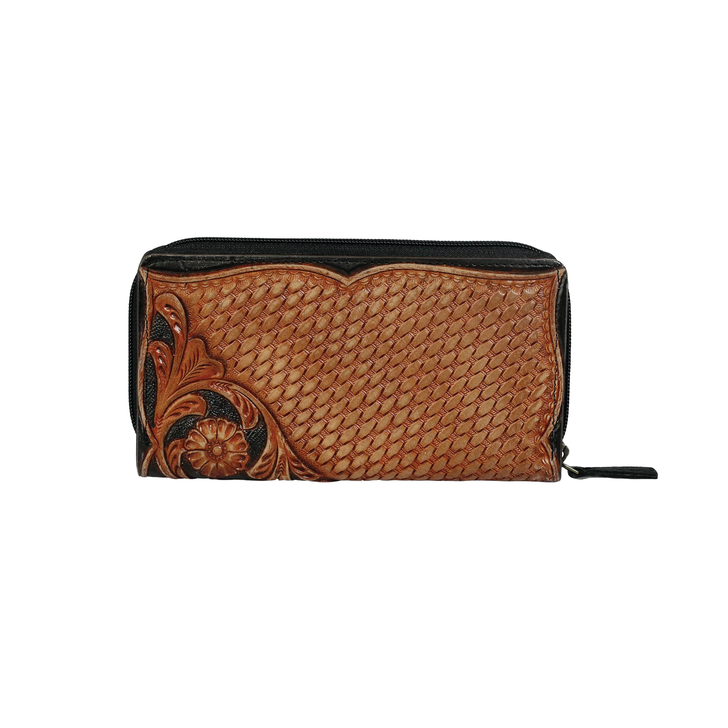 Myra Bag Ladies Mynxe Black & Brown Leather Wallet S-3165