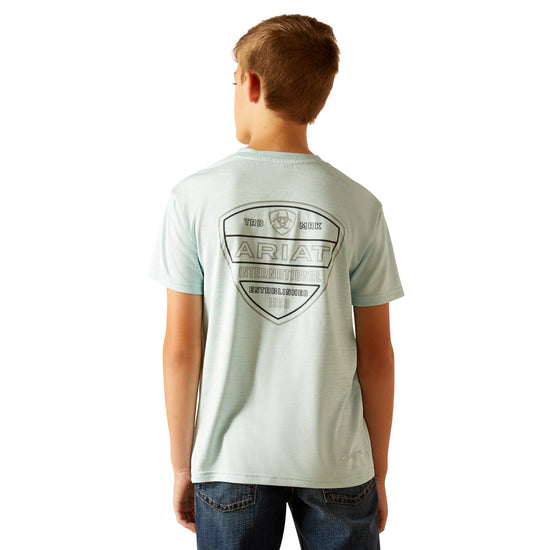 Ariat Youth Boy's Iced Aqua Charger Ariatic Crestline T-Shirt 10051393