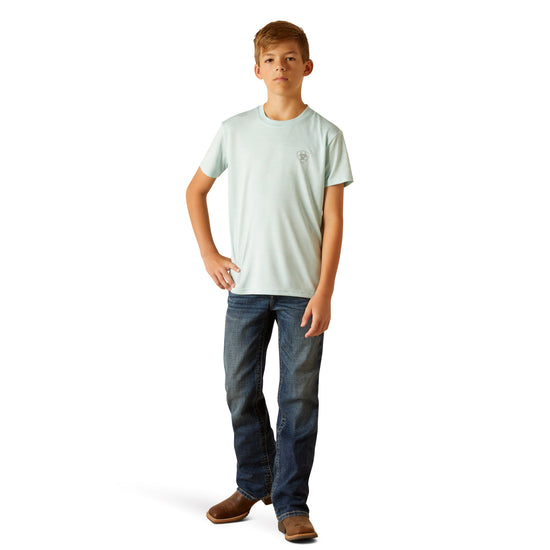 Ariat Youth Boy's Iced Aqua Charger Ariatic Crestline T-Shirt 10051393