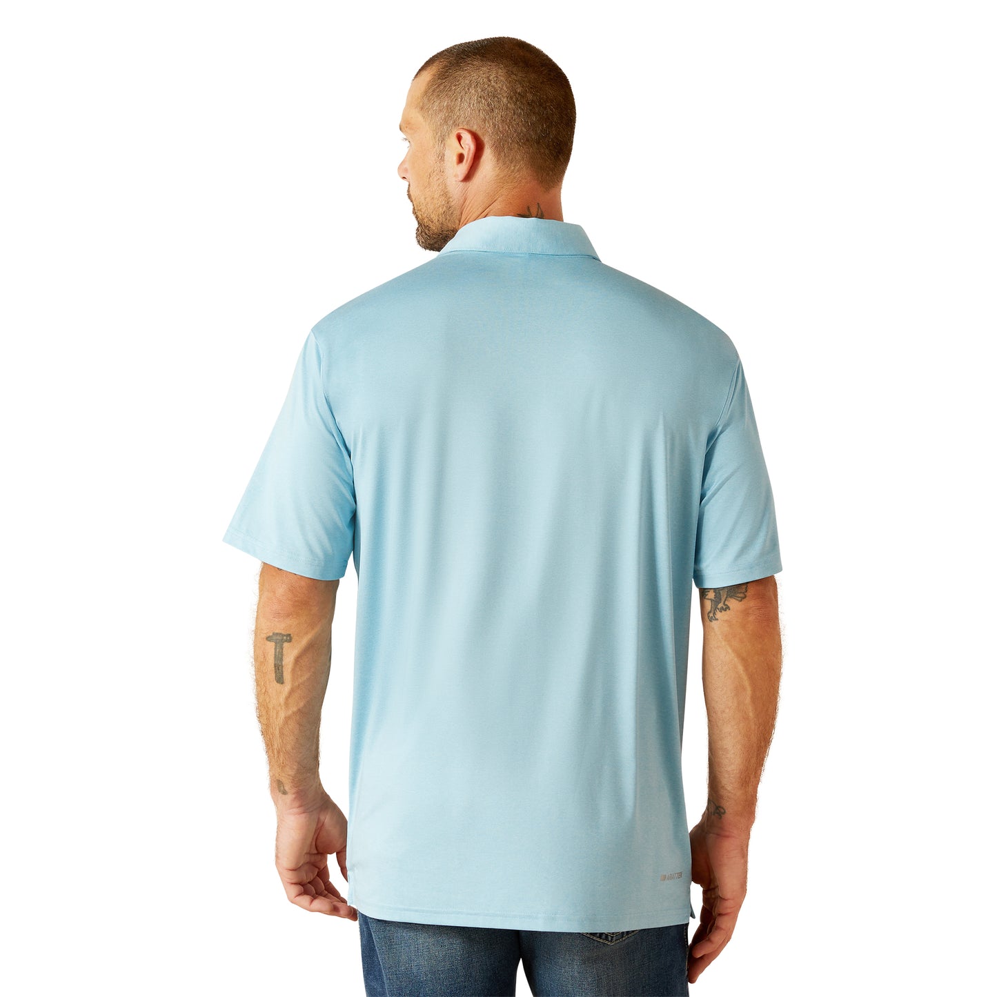 Ariat Men's Charger 2.0 Sky Blue Polo Shirt 10051320