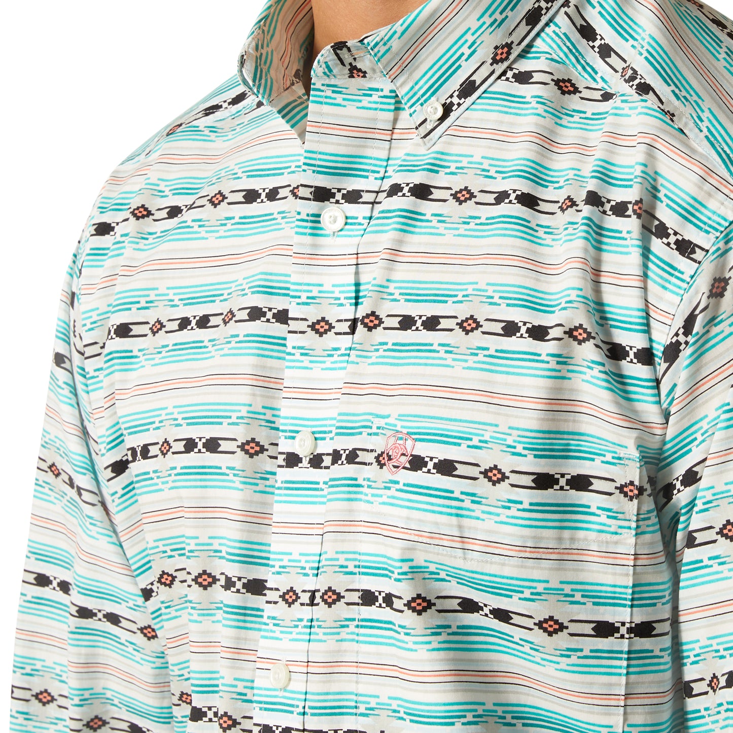 Ariat Men's Aztec Ice Green Classic Button Down Shirt 10051495