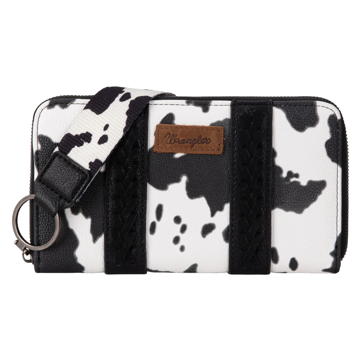 Wrangler Ladies Cow Print Black Wristlet Wallet WG133-W006BK