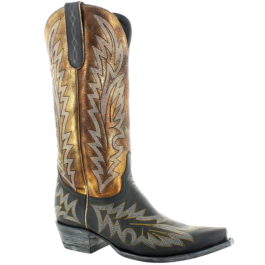 Old Gringo Ladies Wilkie Black & Gold Western Boots YL6342 Wild West