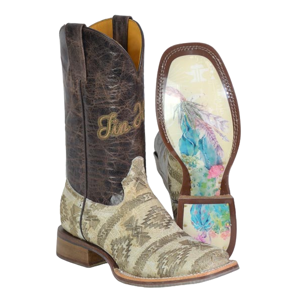 Tin Haul Ladies Sign Of The Sun Brown Western Boot 14-021-0007-1511