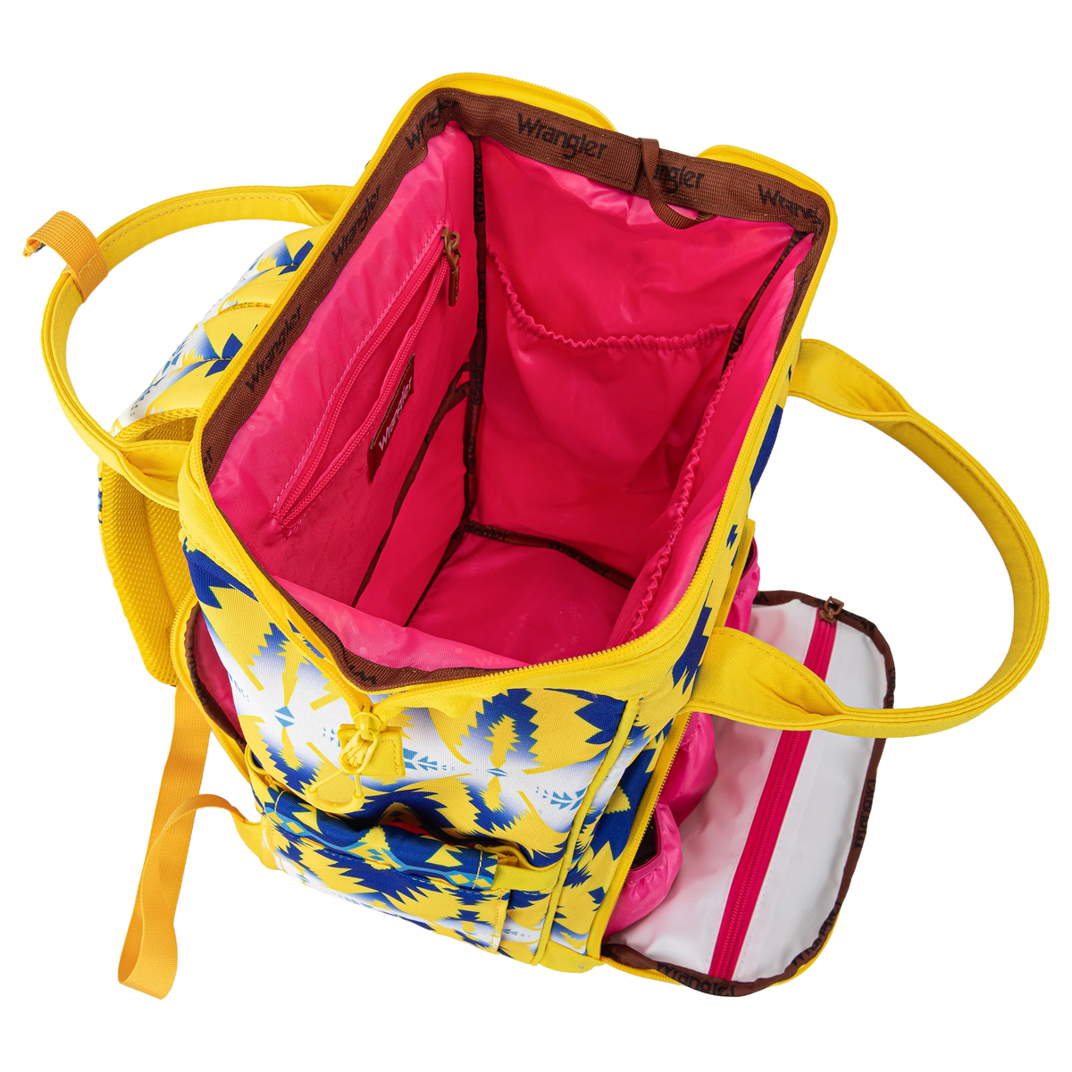 Wrangler Ladies Aztec Printed Yellow Dual Sided Diaper Bag WG2204-9110