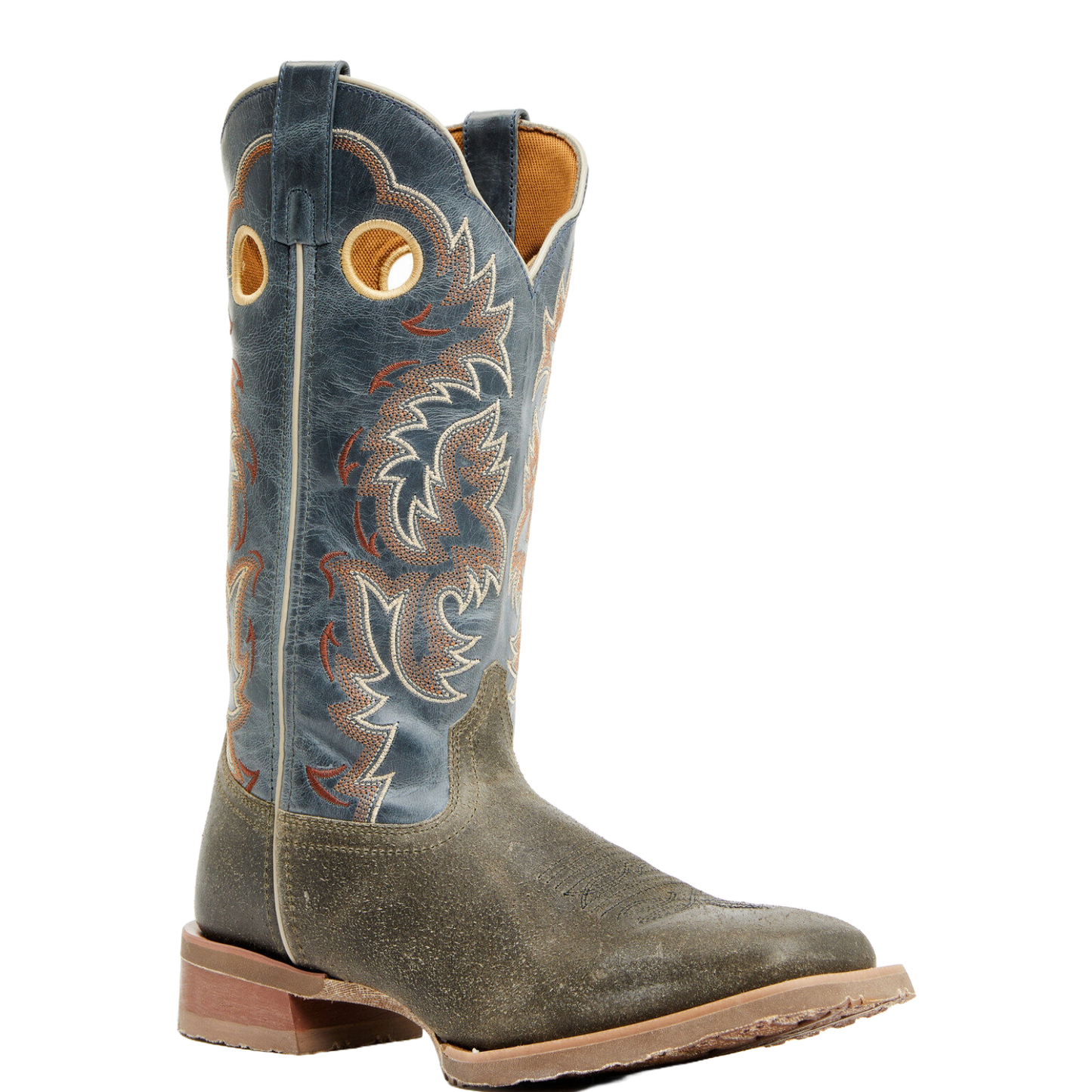 Laredo Men's Peete Summit Grey Leather Square Toe Western Boots 7730