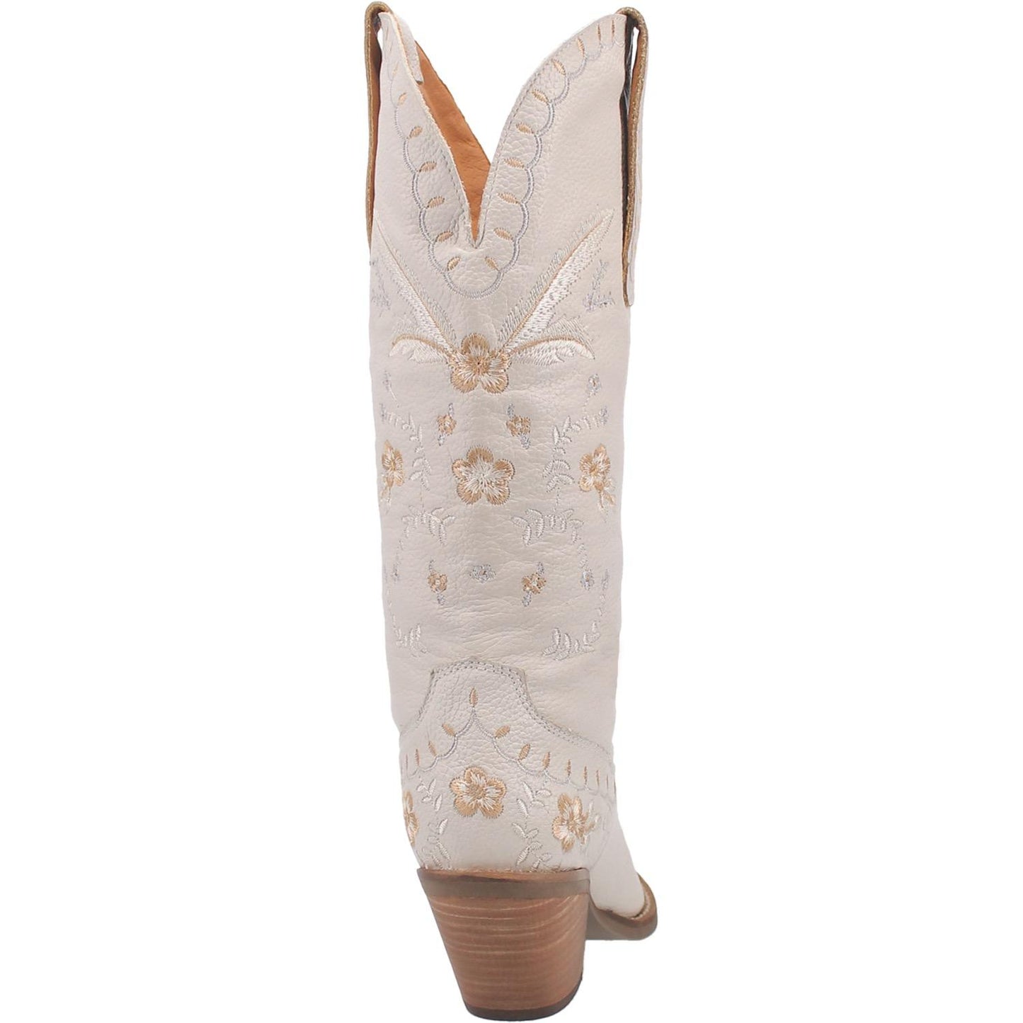 Dingo Ladies Full Bloom White Almond Toe Boots DI939-WH
