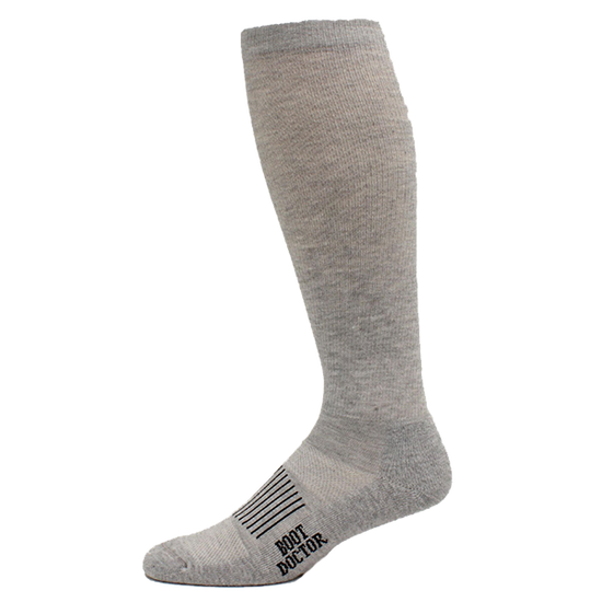 Boot Doctor Men's Over The Calf Grey 2 Pack Cushioned Socks 0412006