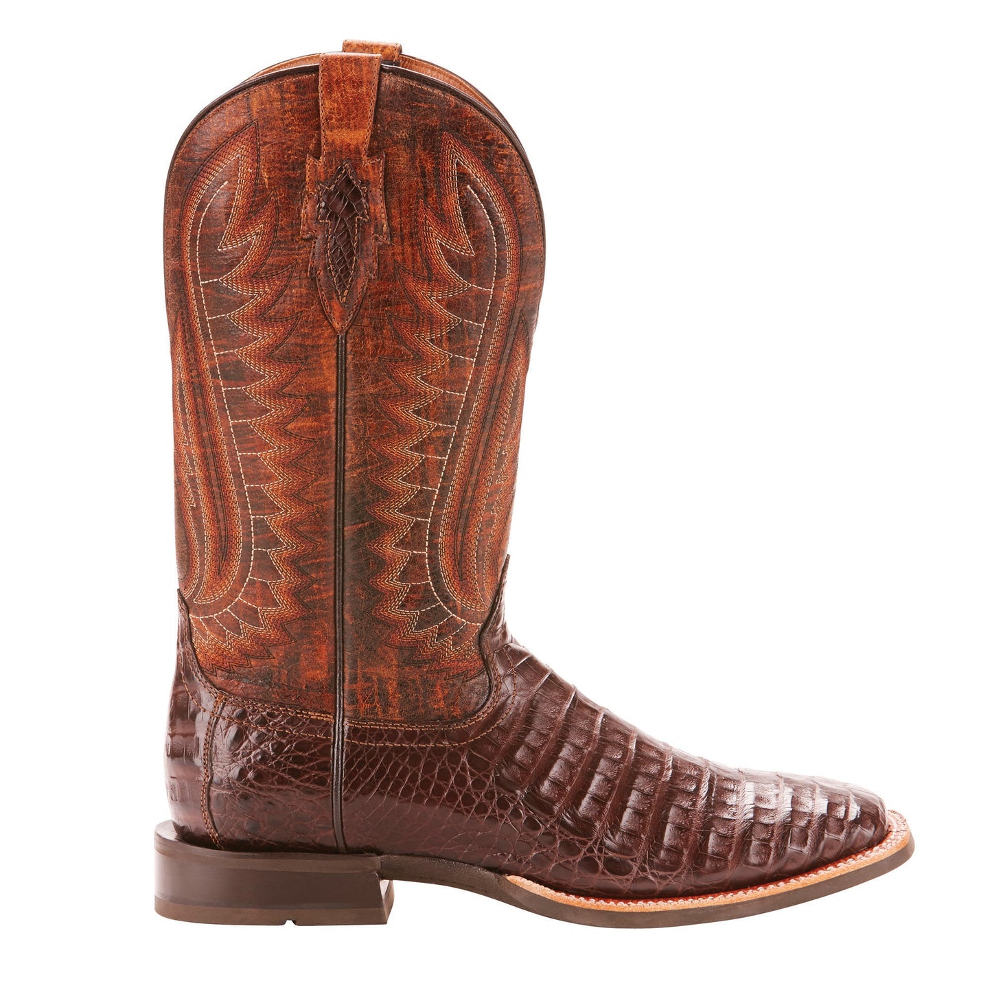 Ariat® Men's Double Down Caiman Belly Wide Square Toe Boots 10025088 - Wild West Boot Store