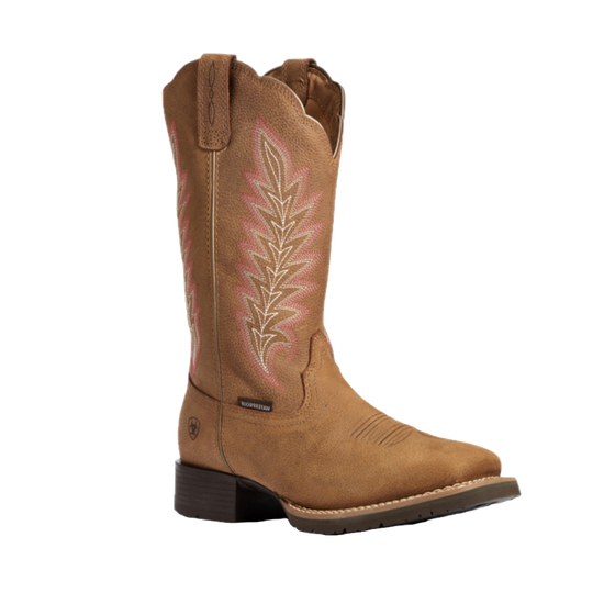 Ariat Ladies Hybrid Rancher Waterproof Pebbled Tan Boots 10034049