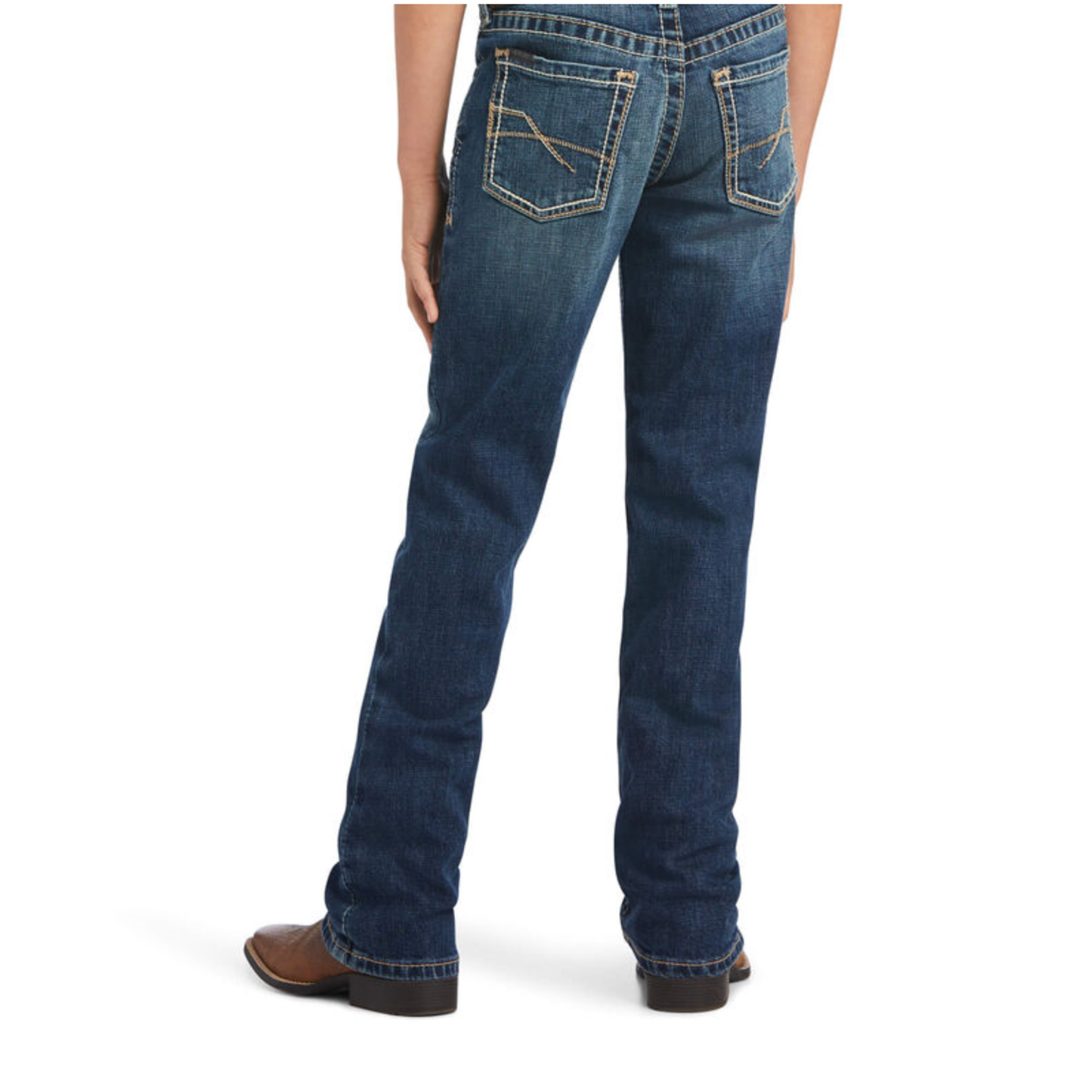 Ariat® Boys B5 Wilson Slim Wave Blue Straight Leg Jeans 10040502