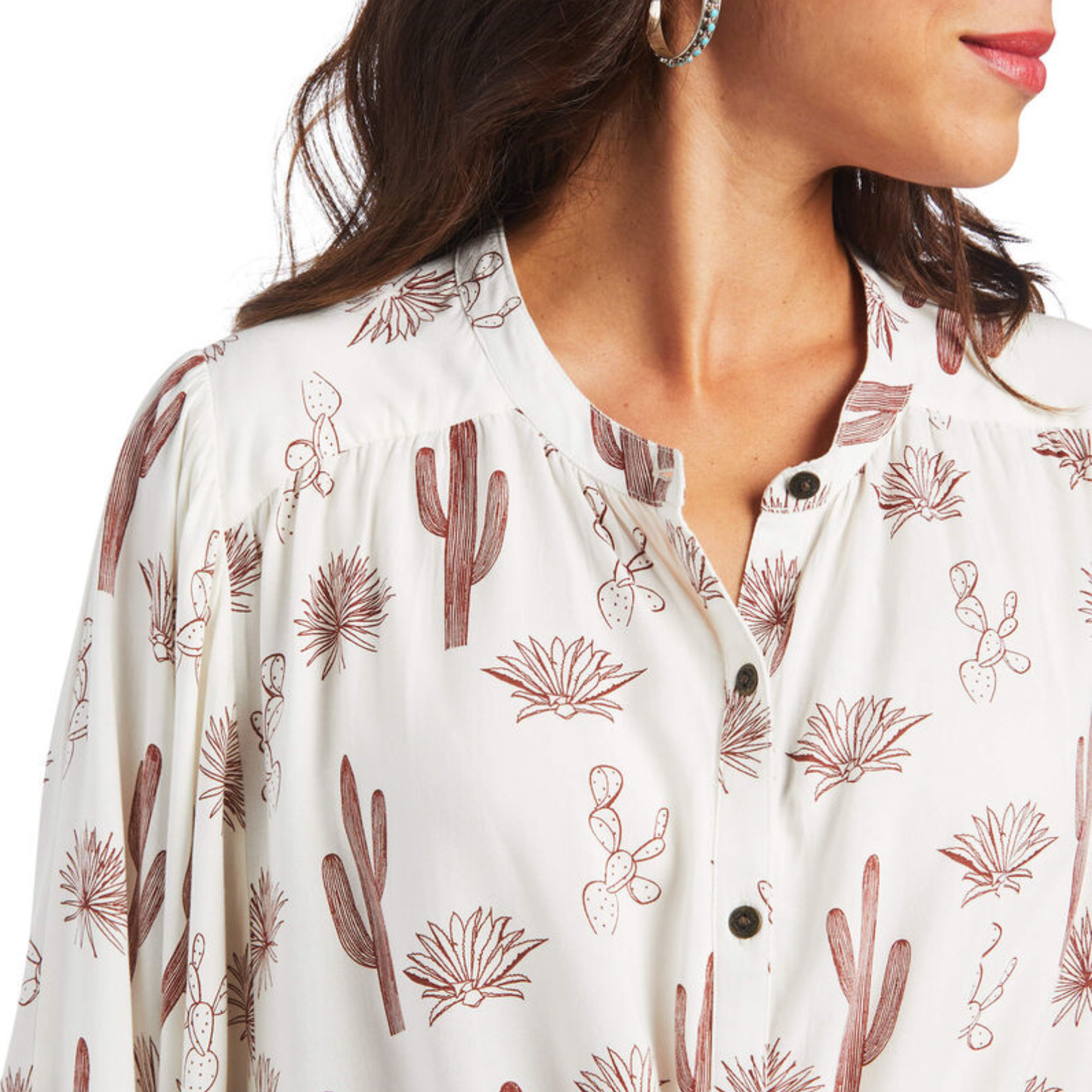 Ariat® Ladies Cactus Desert Multi Print Button Down Shirt 10040525