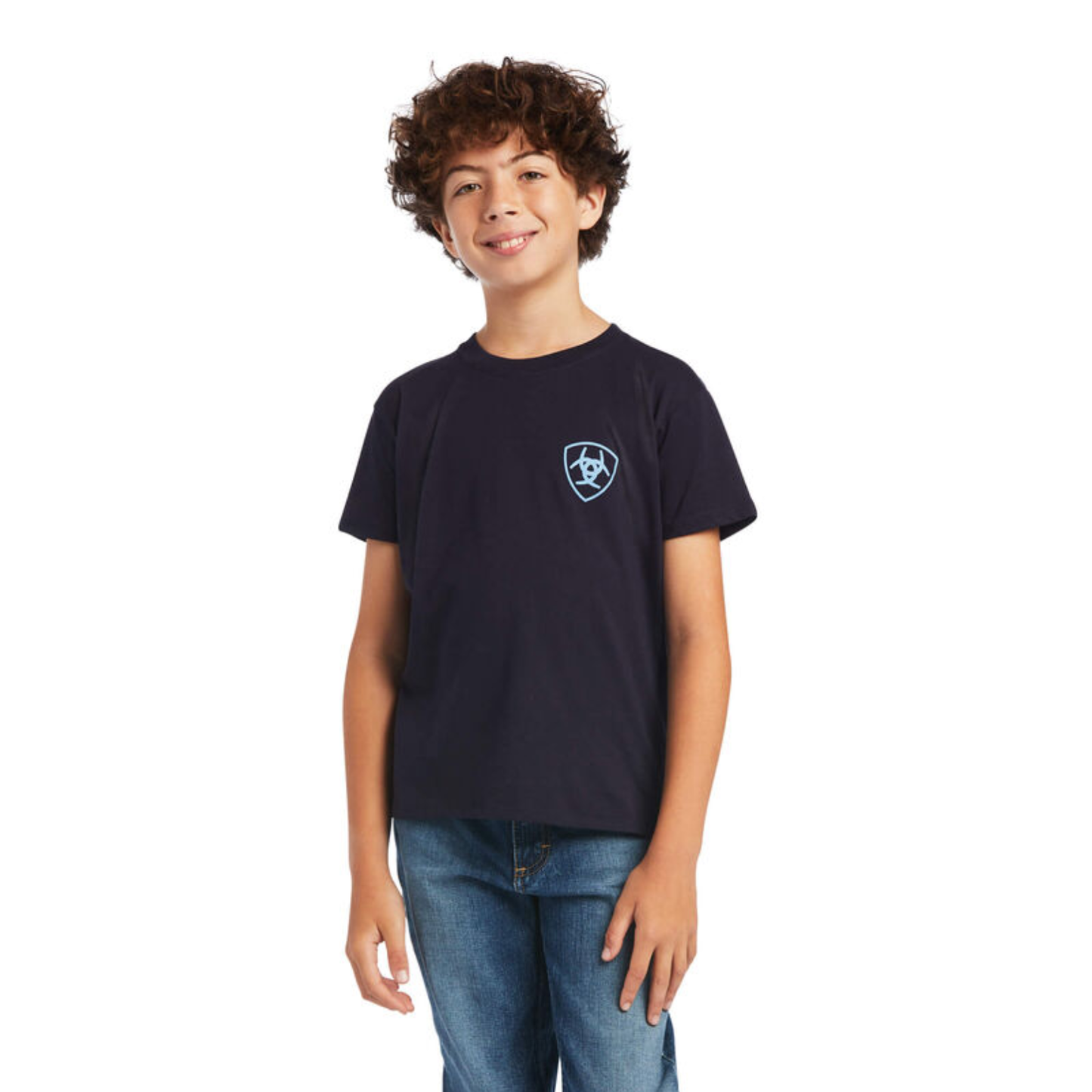 Ariat® Youth Boy's Diamond Wood Navy Graphic T-shirt 10040884