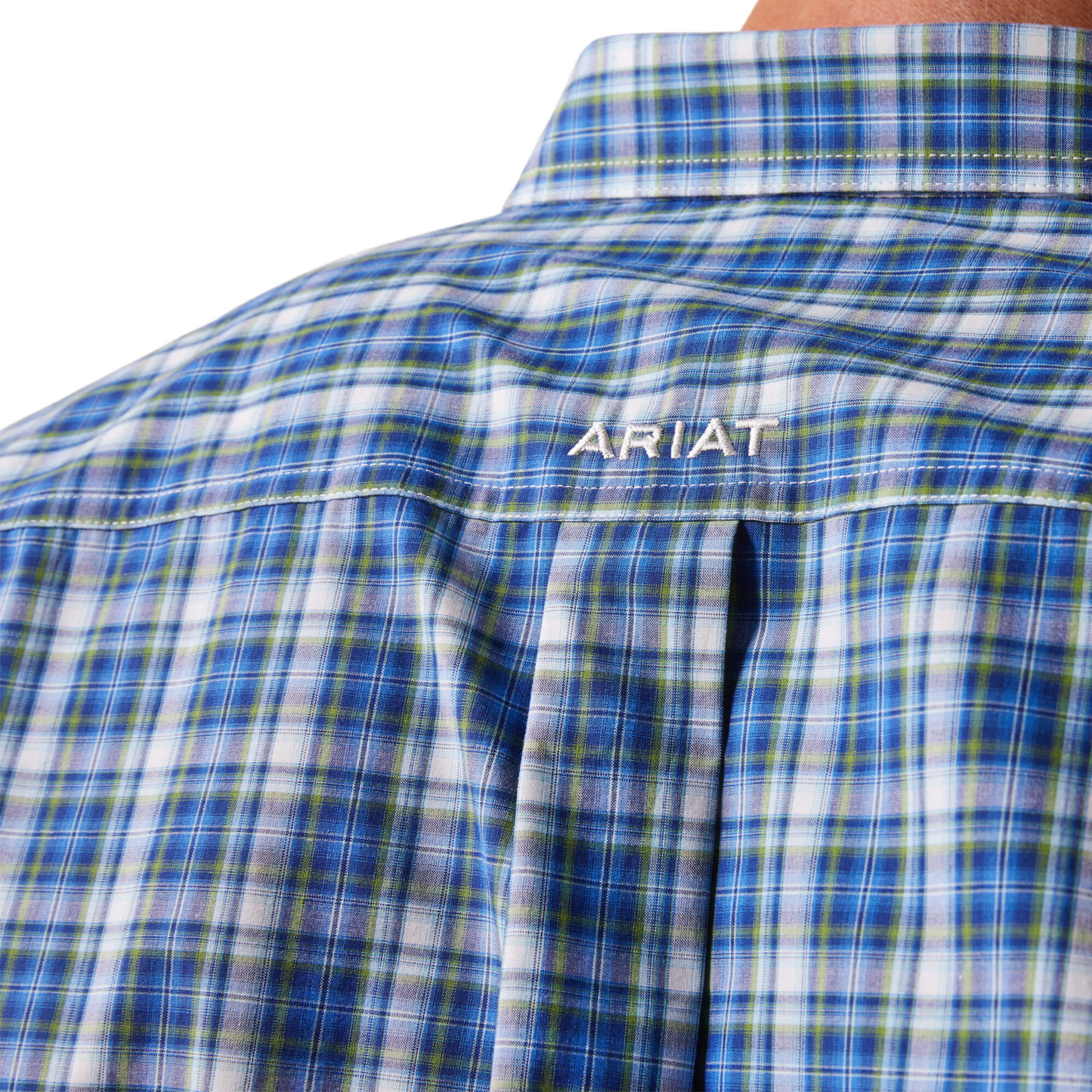 Ariat® Men's Team Samson Classic Blue Plaid Button Down Shirt 10043794
