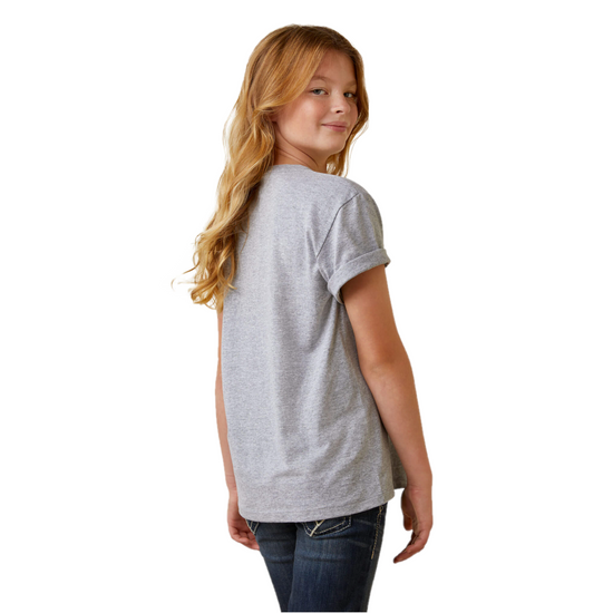 Ariat® Girls Rainbow Sunset Athletic Heather Graphic T-Shirt 10044611