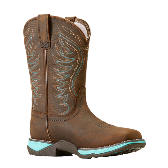 Ariat Ladies Anthem Waterproof Dark Roast Brown Western Boots 10046862