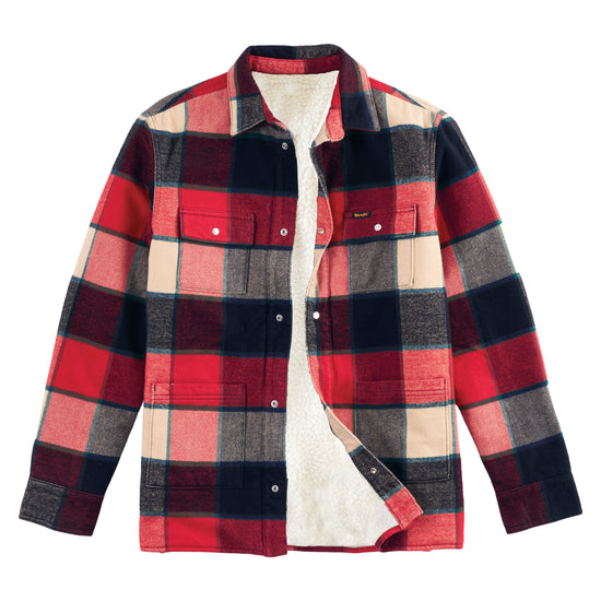Wrangler Boy's Flannel Racing Red Snap Shirt Jacket 112318490