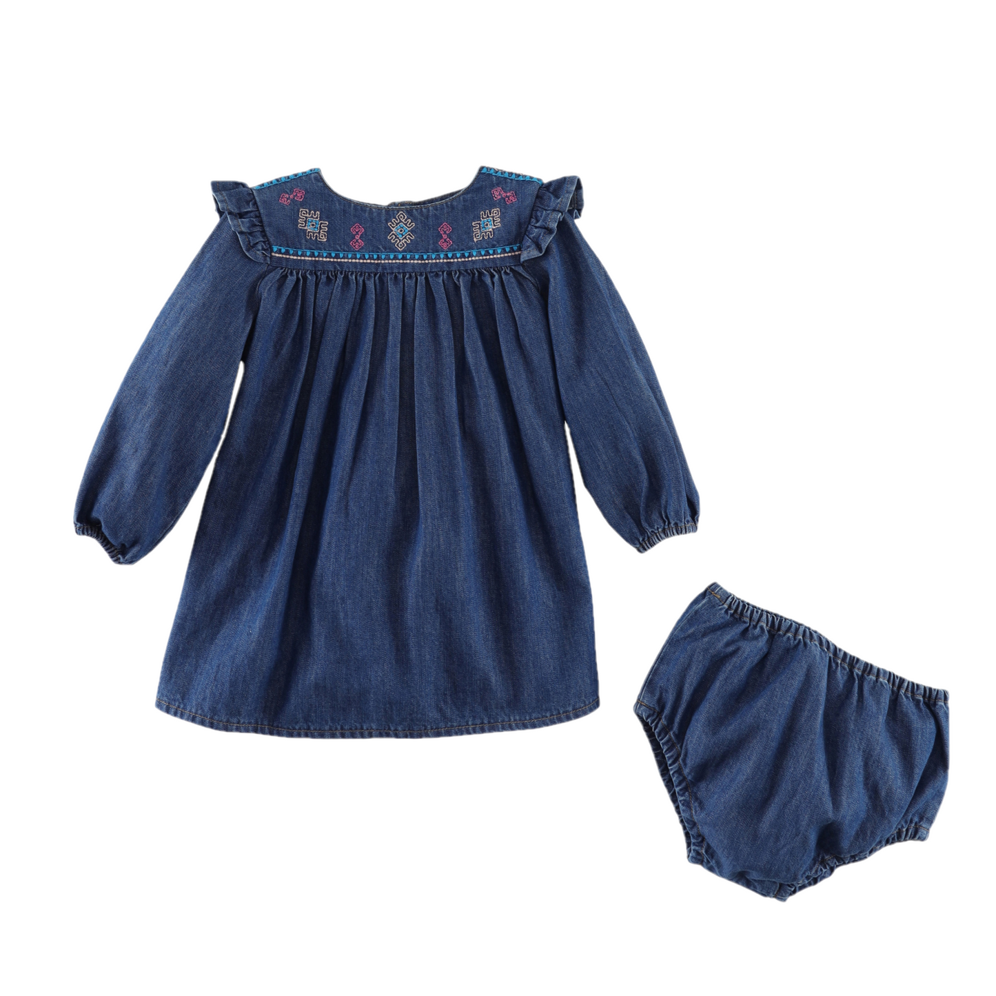 Wrangler Toddler Girls Denim Dark Wash Body Suit Dress 2335365