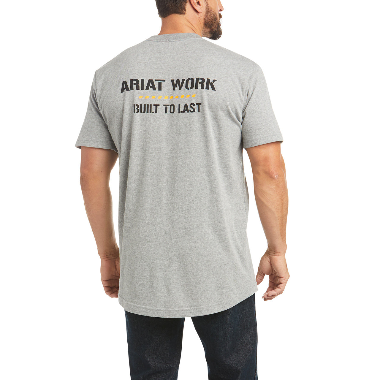 Ariat Men's Rebar Cotton Strong Done Right Grey T-Shirt 10035395