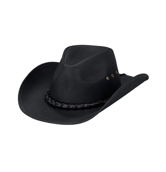 Outback Trading Bootlegger Brown Oilskin Hat 1484-BLK
