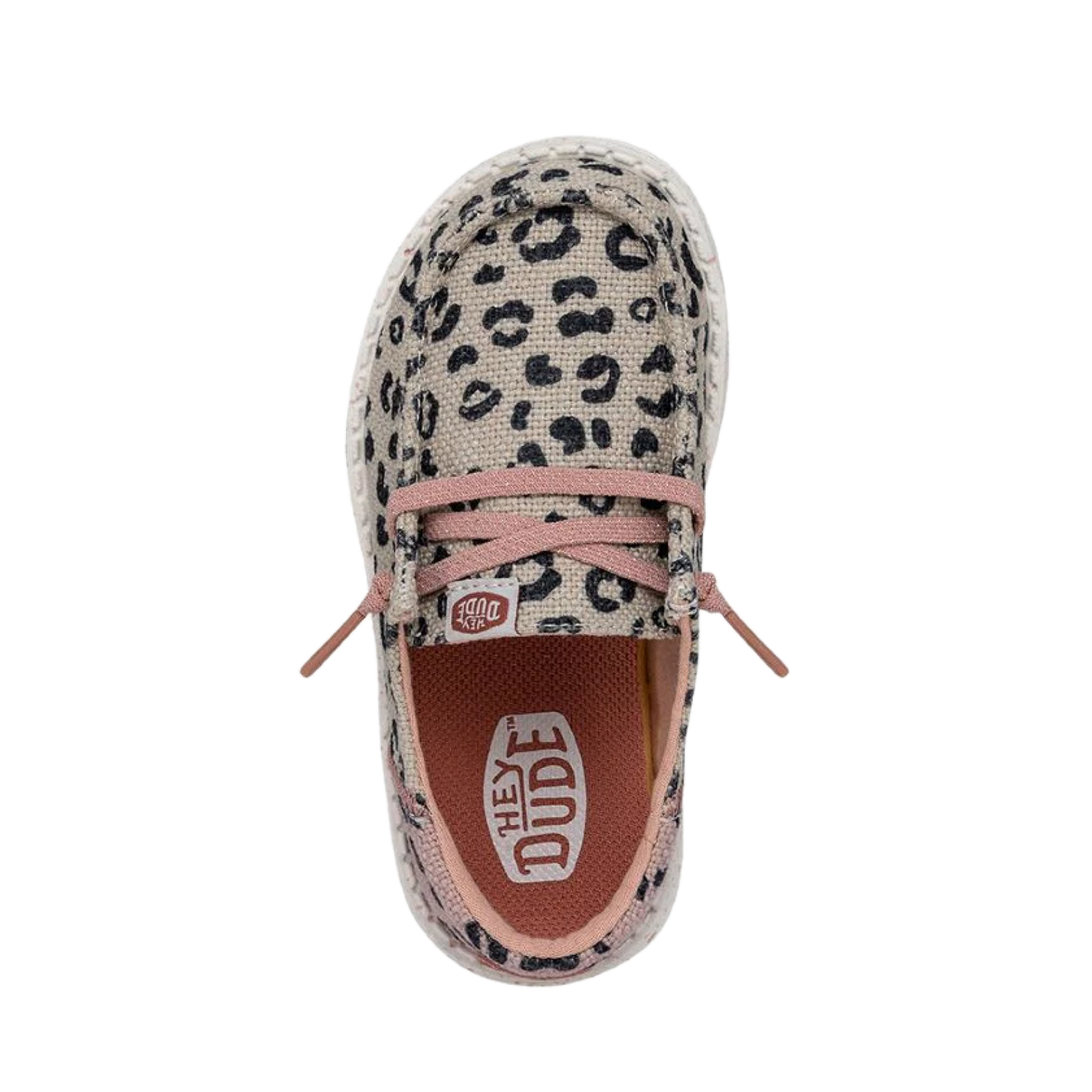 Hey Dude Wendy Youth Funk Leopard Cream & Pink Casual Shoes 40434-1LV