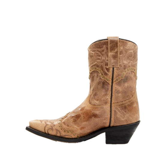 Laredo Ladies Joni Camel Tan Snip Toe Ankle Boots 52429