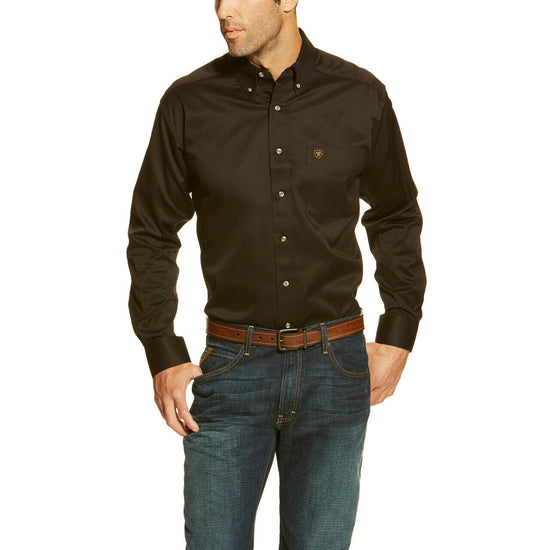 Ariat® Men's Casual Series Black Fitted Button-Up Shirt 10034229