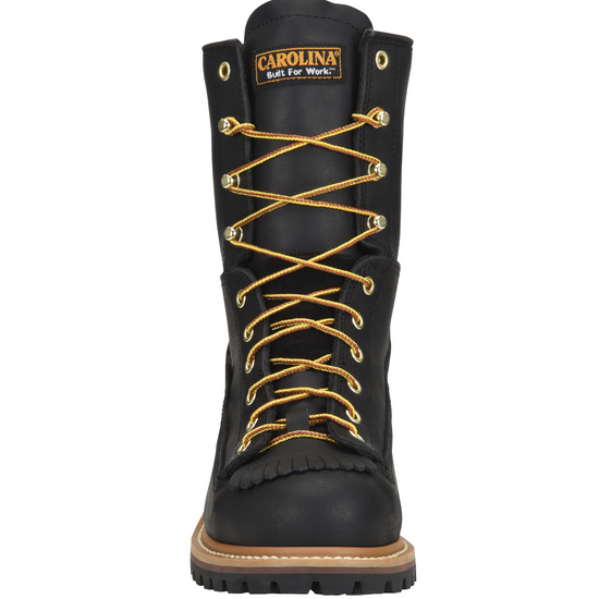 Carolina® Men's Black Spruce Logger 8" Waterproof Work Boots CA8825