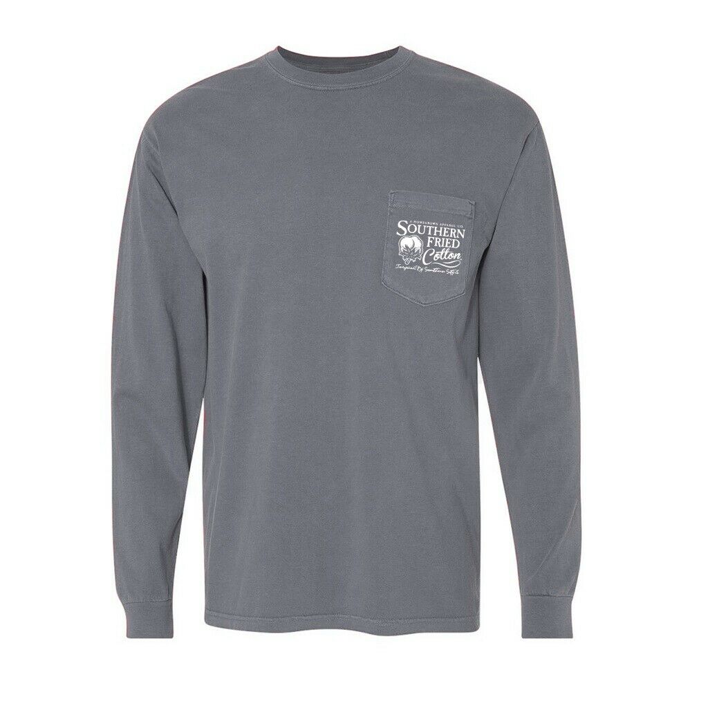 Southern Fried Cotton Small Town USA Granite LS T-Shirts SFM31509