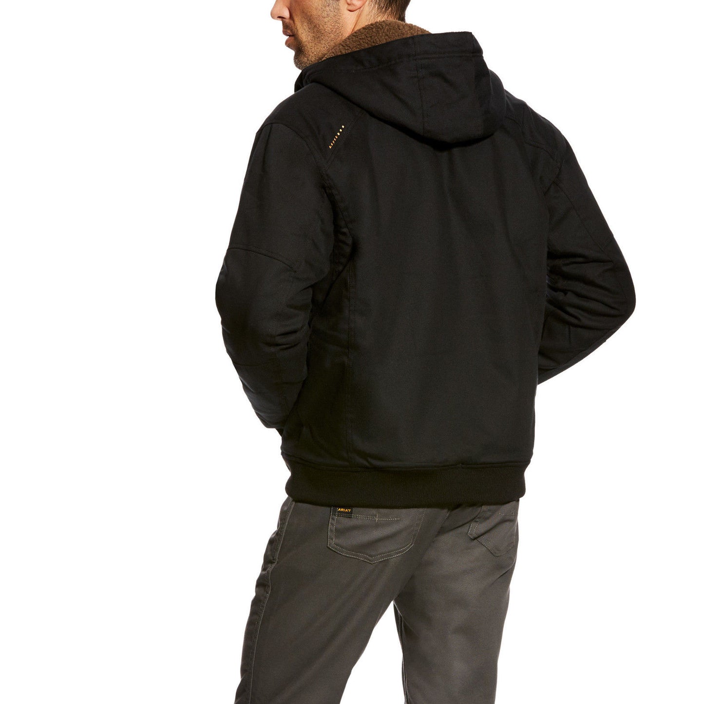 Ariat® Men's Rebar Duracanvas Black Hooded Jacket 10023915