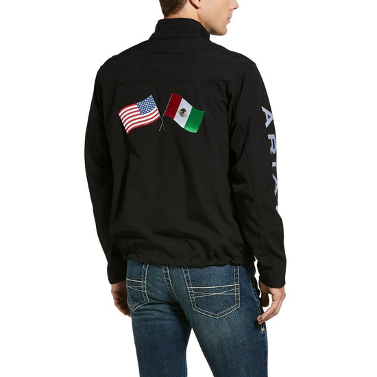 Ariat® Men's New Team Black USA/Mexico Softshell Jacket 10033523