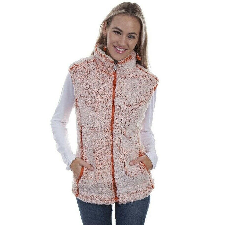 Scully Ladies Tangerine Sherpa Vest HC335-TGN