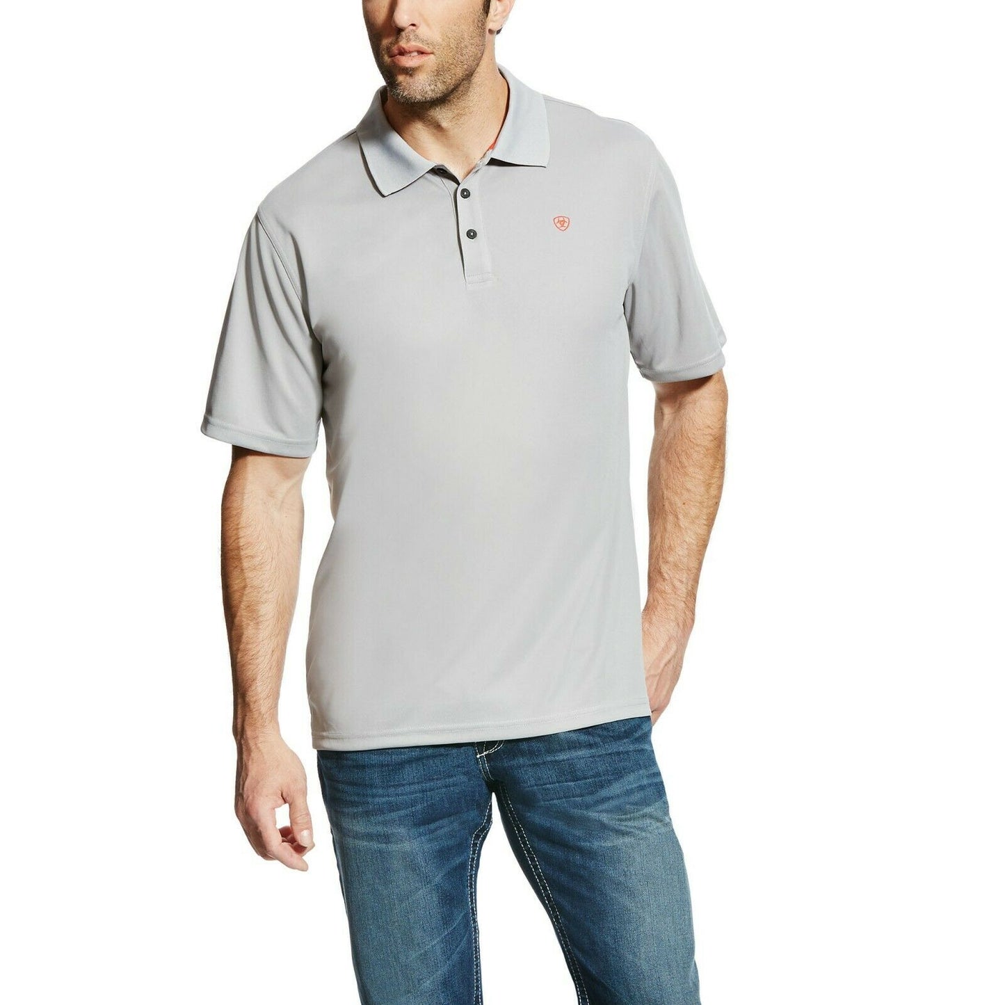 Ariat® Men's AriatTEK™ Silver Polo Shirts 10022001