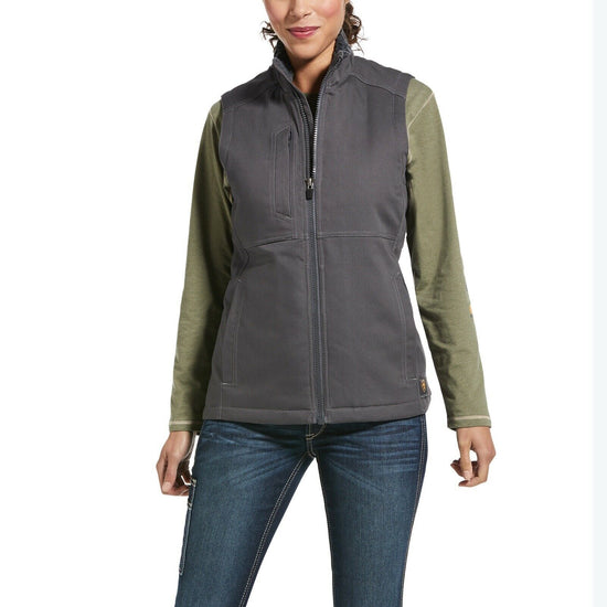 Ariat® Ladies Rebar™ DuraCanvas™ Insulated Grey Work Vest 10032919