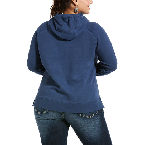 Ariat® Ladies Serape Logo Marine Blue Hoodie Sweatshirt 10032786