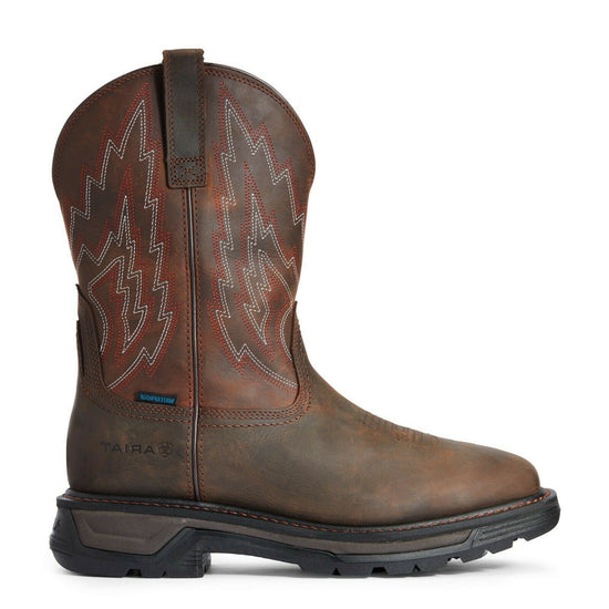 Ariat® Men's Big Rig H2O Distressed Brown Work Boots 10033991