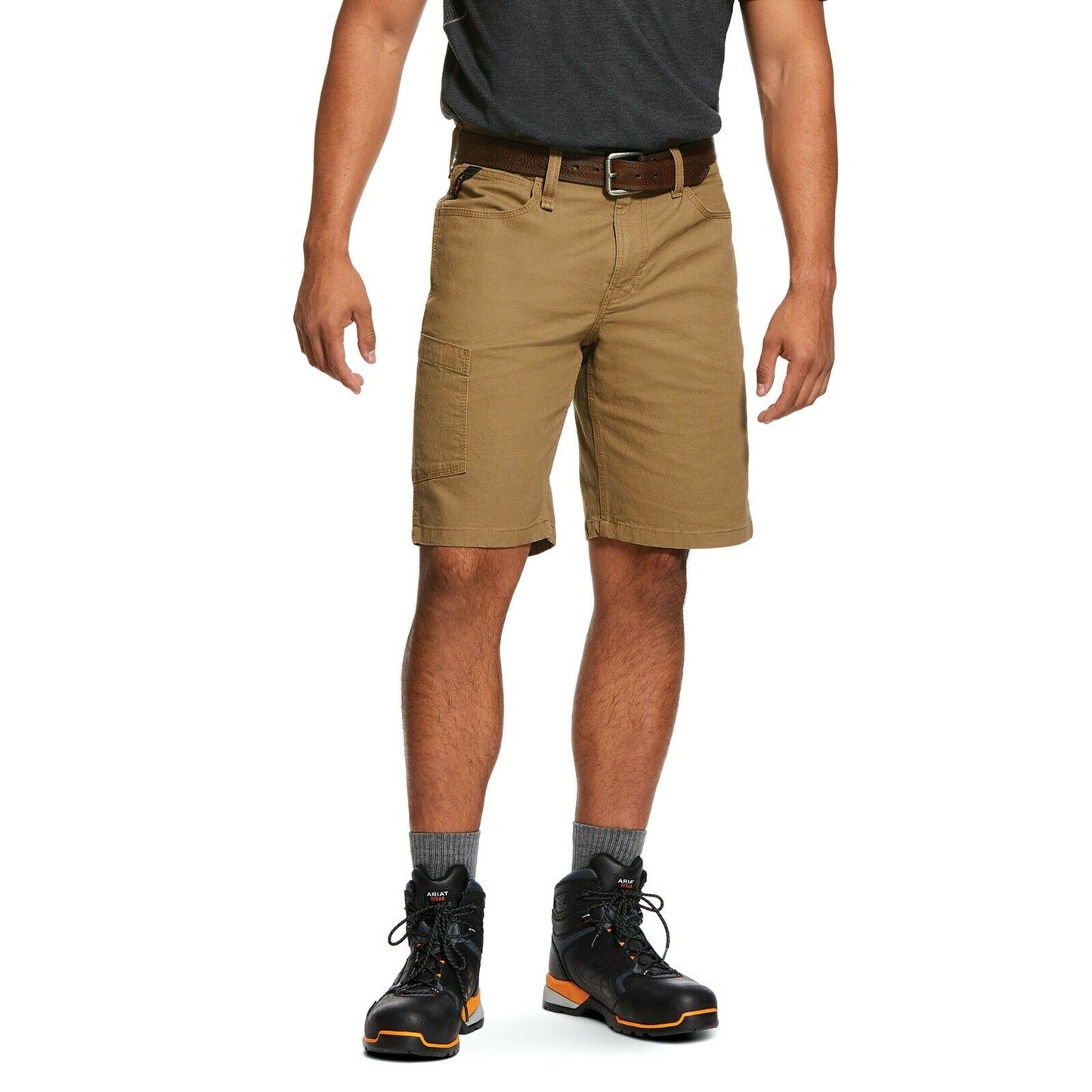 Ariat® Men's Rebar™ Khaki Made Tough DuraStretch Work Shorts 10030265