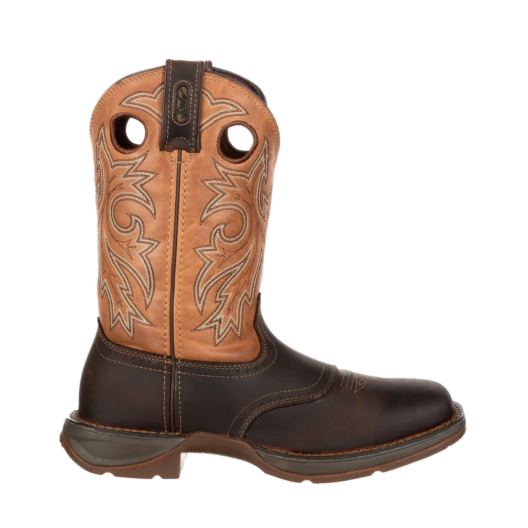 Durango Men's Rebel™ Brown & Orange Steel Square Toe Western Boots DB0