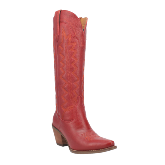 Dingo Ladies High Cotton 16" Western Red Leather Boots DI936-RD