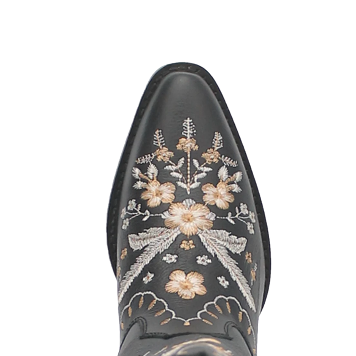 Dingo Ladies Full Bloom Black Floral Almond Toe Boots DI939-BLK
