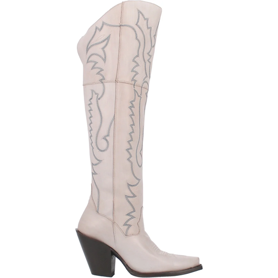 Dan Post® Ladies Loverly White Snip Toe Tall Leather Boots DP4377