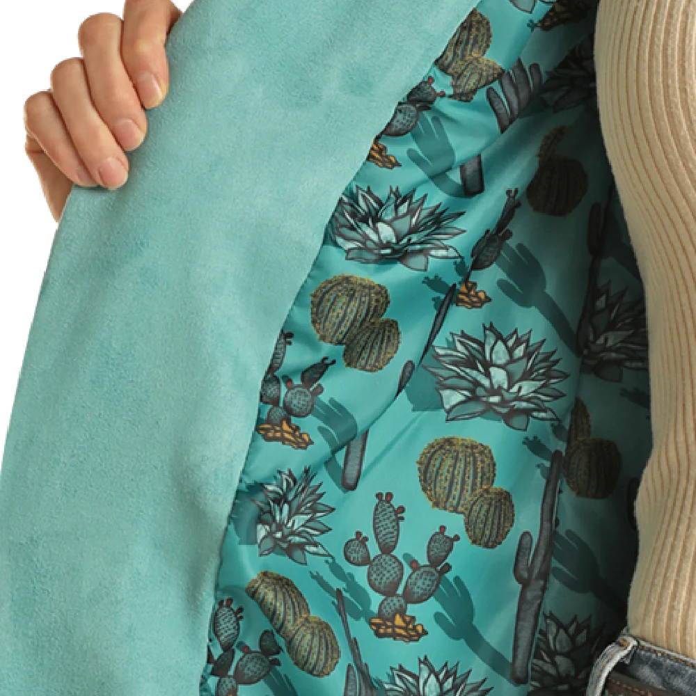 Powder River Ladies Fringe Micro Suede Peacock Jacket DW92C0200184