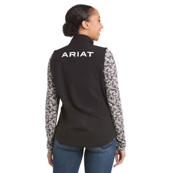 Ariat® Ladies New Team Black Softshell Full-Zip Vest 10020762