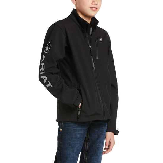 Ariat® Boy's Logo 2.0 Softshell Black & Silver Jacket 10030212