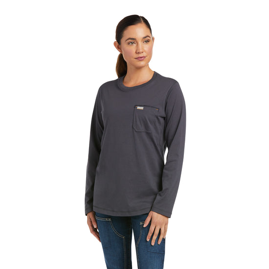 Ariat Women's Rebar Workman High Voltage Grey T-Shirt 10037707
