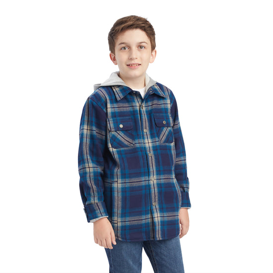 Ariat® Youth Boy's Hannoch Retro Maritime Blue Shirt Jacket 10041698