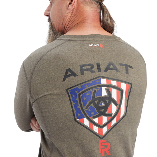 Ariat Men's FR Air Service Sage Heather T-Shirt 10041477